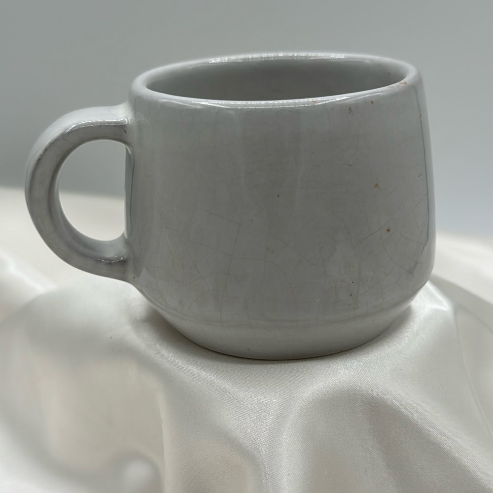 Frankoma GC White Cup Mug and Saucer